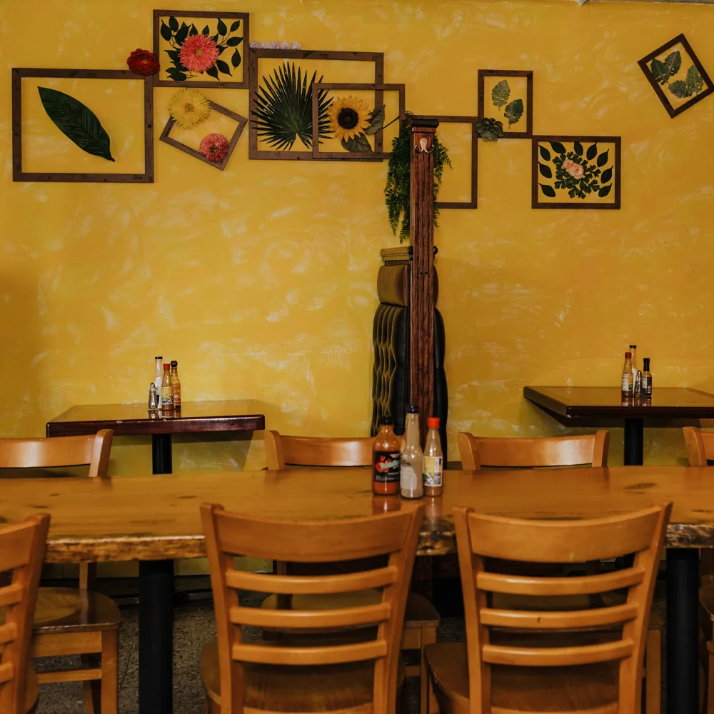 Warm dining room interior